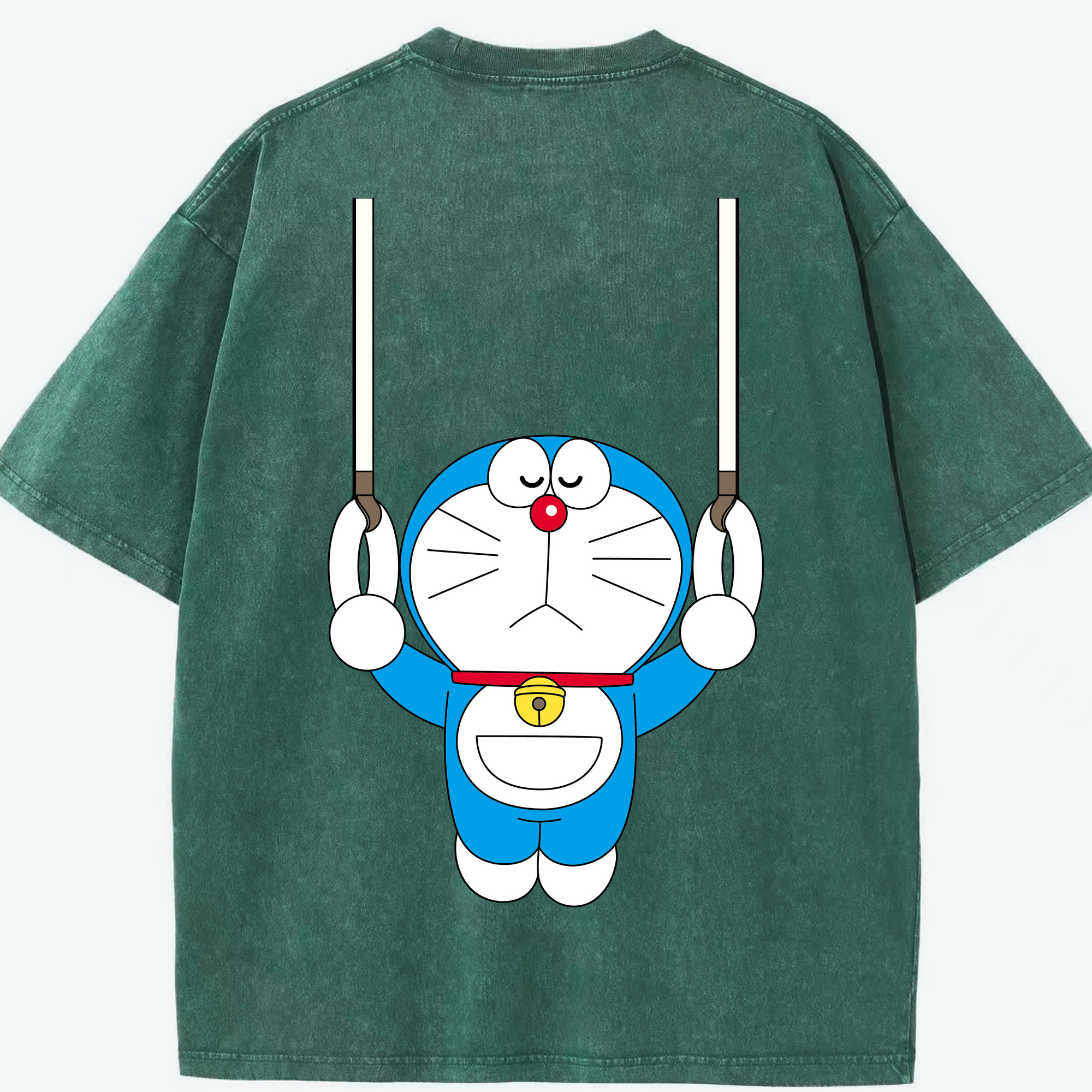 （画像用） ドラえもん Doraemon 綿100% ヴィンテージ風 半袖Tシャツ（背面プリント）